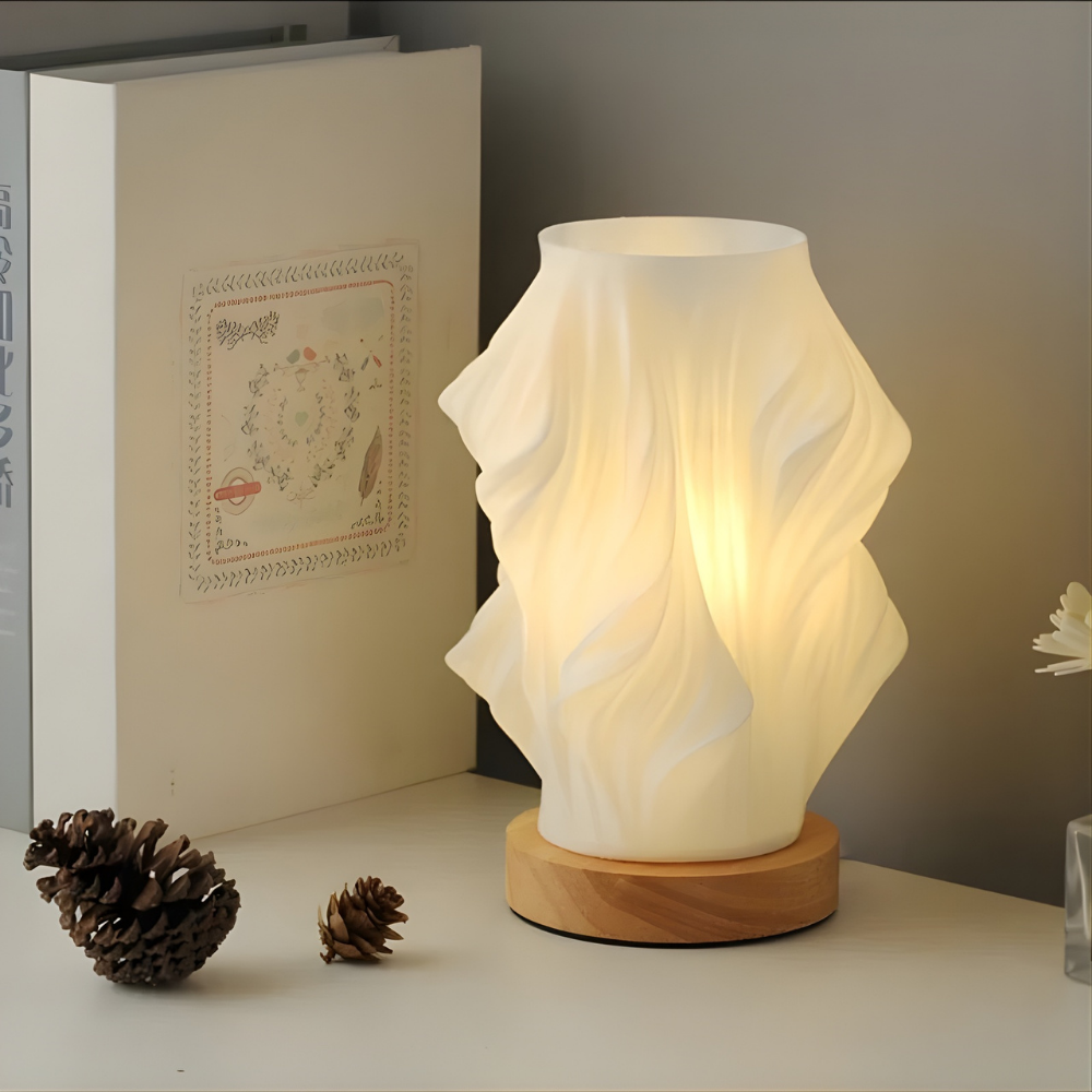 Tafellamp Design Sculpturaal Golfvorm USB Dimbaar