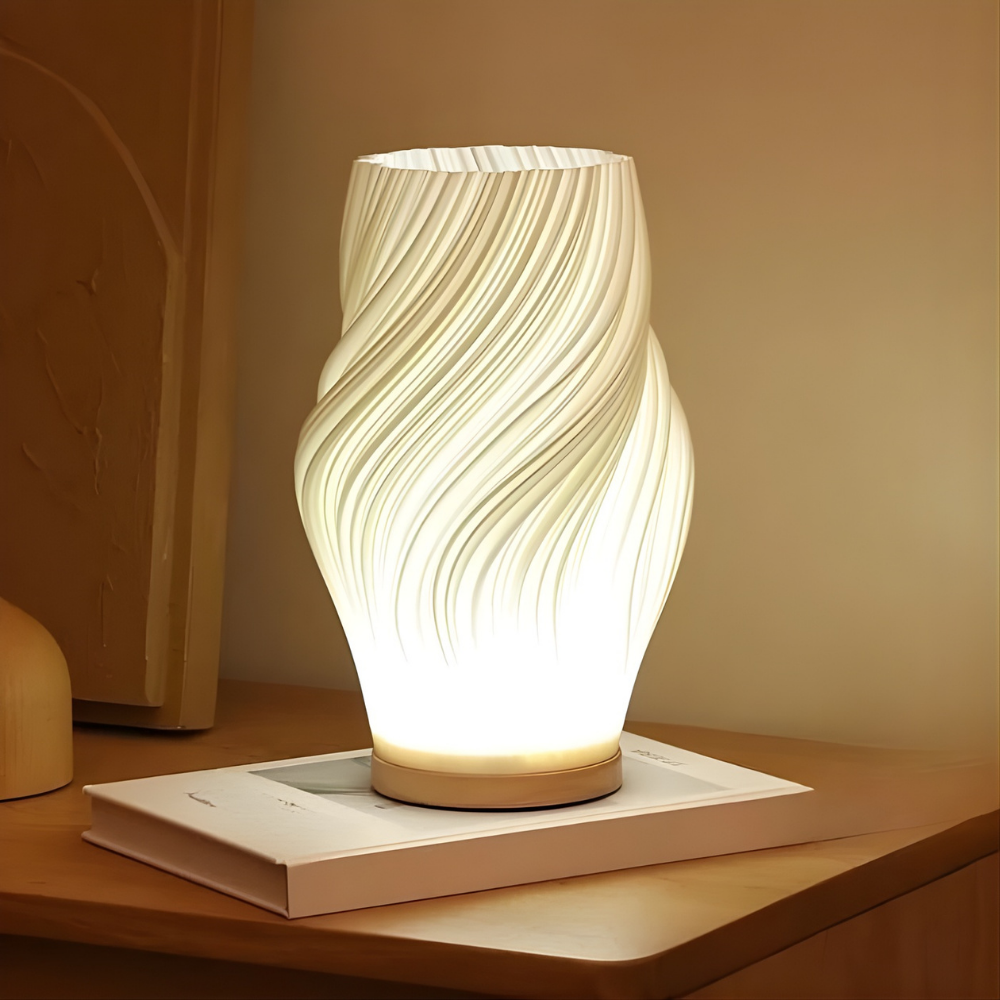 Tafellamp Design Sculpturaal Golfvorm USB Dimbaar