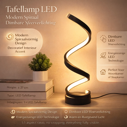 Tafellamp LED Modern Spiraal Dimbare Sfeerverlichting