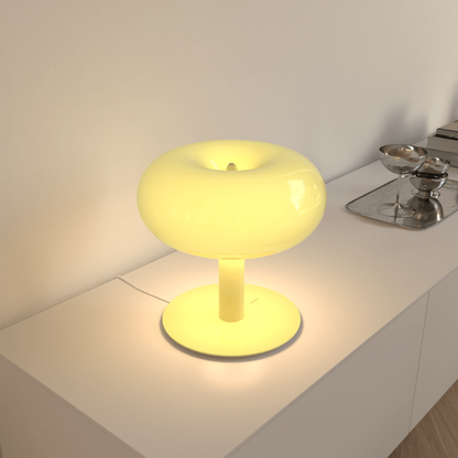 Tafellamp LED Paddenstoel Design Metaal Glas Dimbaar