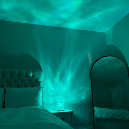 Tafellamp Prisma Noorderlicht RGB Houten Voet Design