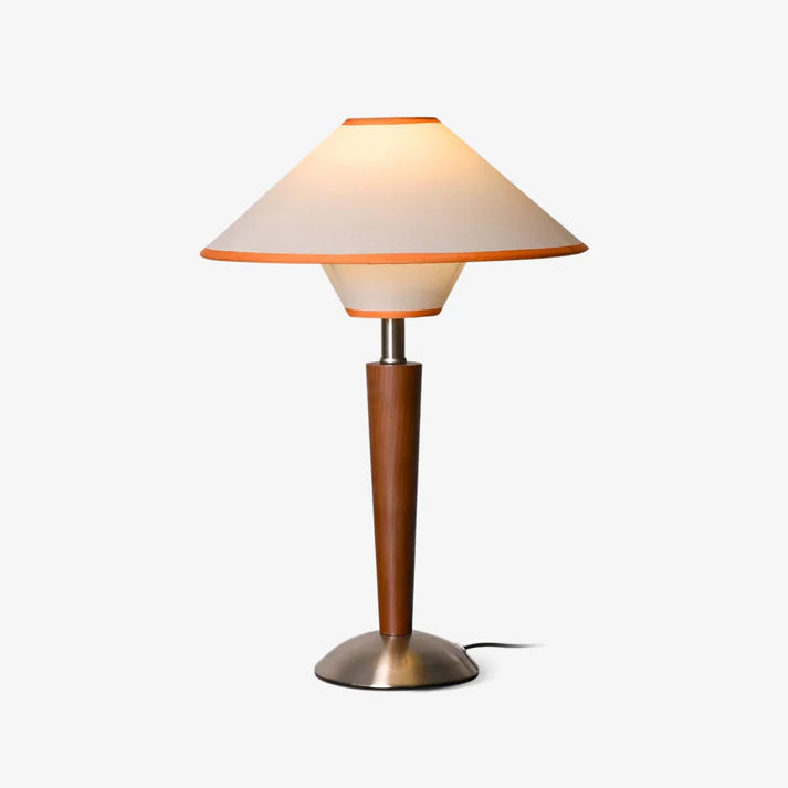 Talonwood Tafellamp – Houten Basis met Stoffen Kap – Warm en Tijdloos Accent