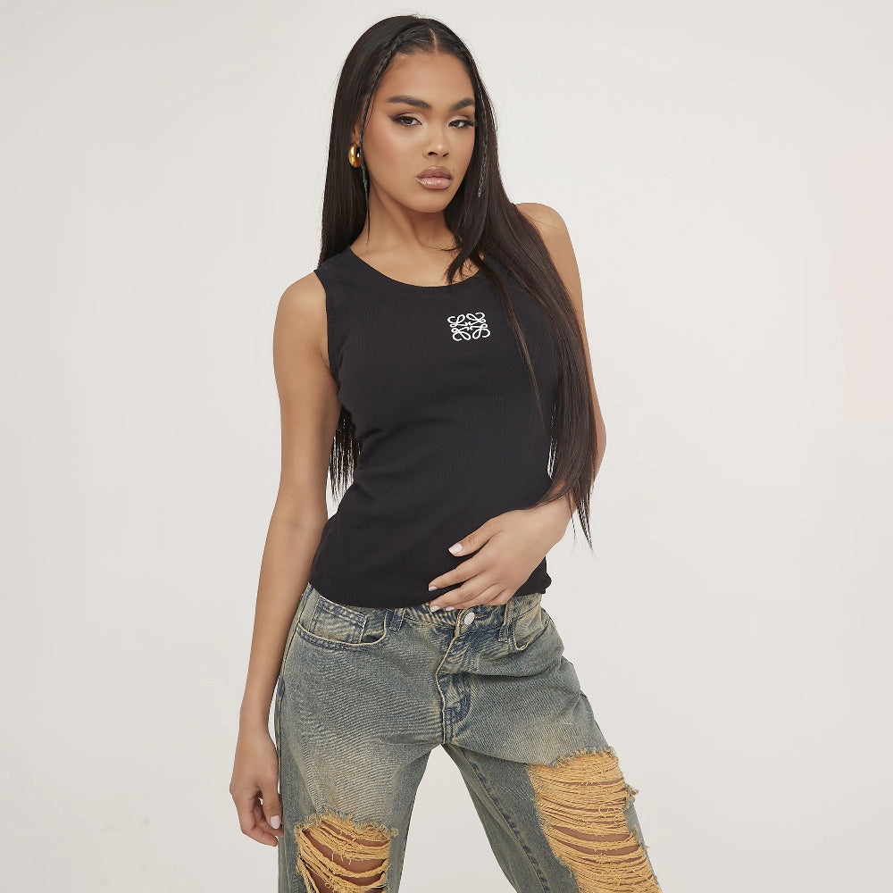 Tanktop Dames Minimalistisch Katoen Comfortabele Zomertop