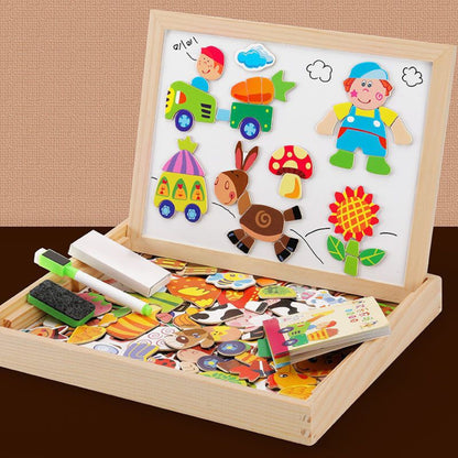 Tekentafel Kinderen Magnetisch Whiteboard Krijtbord Hout