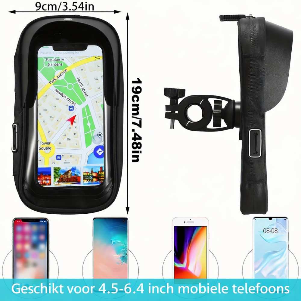 Telefoonhouder Fiets Waterdicht 360 Graden TPU