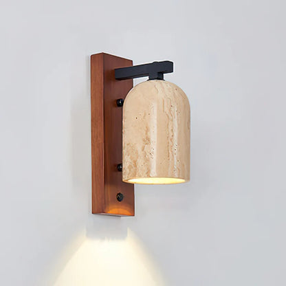 Moderne Travertin Hout Luxe Wandlamp