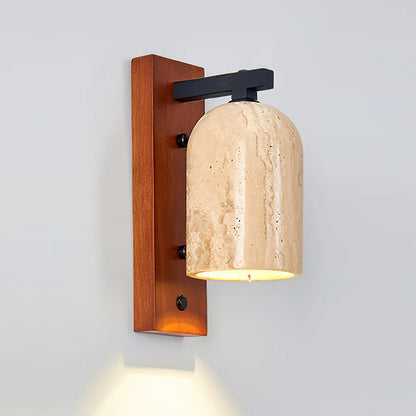 Moderne Travertin Hout Luxe Wandlamp