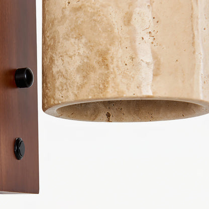 Moderne Travertin Hout Luxe Wandlamp