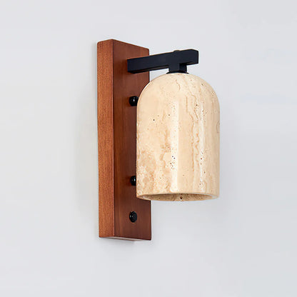 Moderne Travertin Hout Luxe Wandlamp