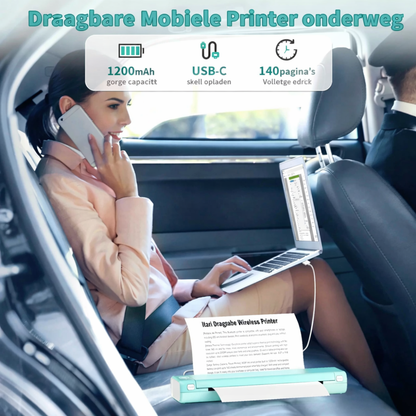 Thermische Printer Draagbaar Bluetooth Inktloos Printapparaat