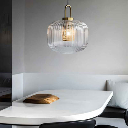 Moderne Stijlvolle Strepen Glazen Hanglamp