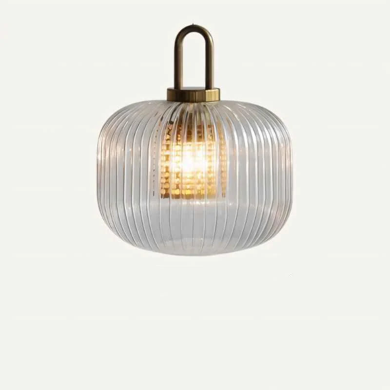 Moderne Stijlvolle Strepen Glazen Hanglamp