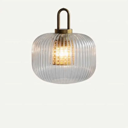 Moderne Stijlvolle Strepen Glazen Hanglamp