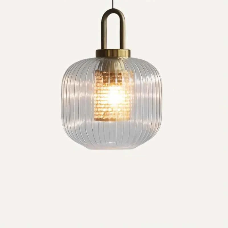 Moderne Stijlvolle Strepen Glazen Hanglamp