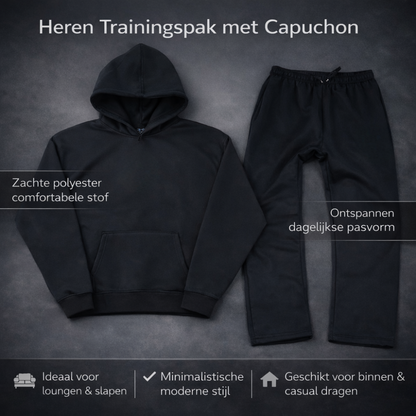 Trainingspak Heren Hoodie Set Comfortabel Polyester