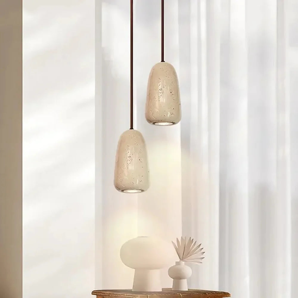 Luxe Travertijn Cilindrische Hanglamp