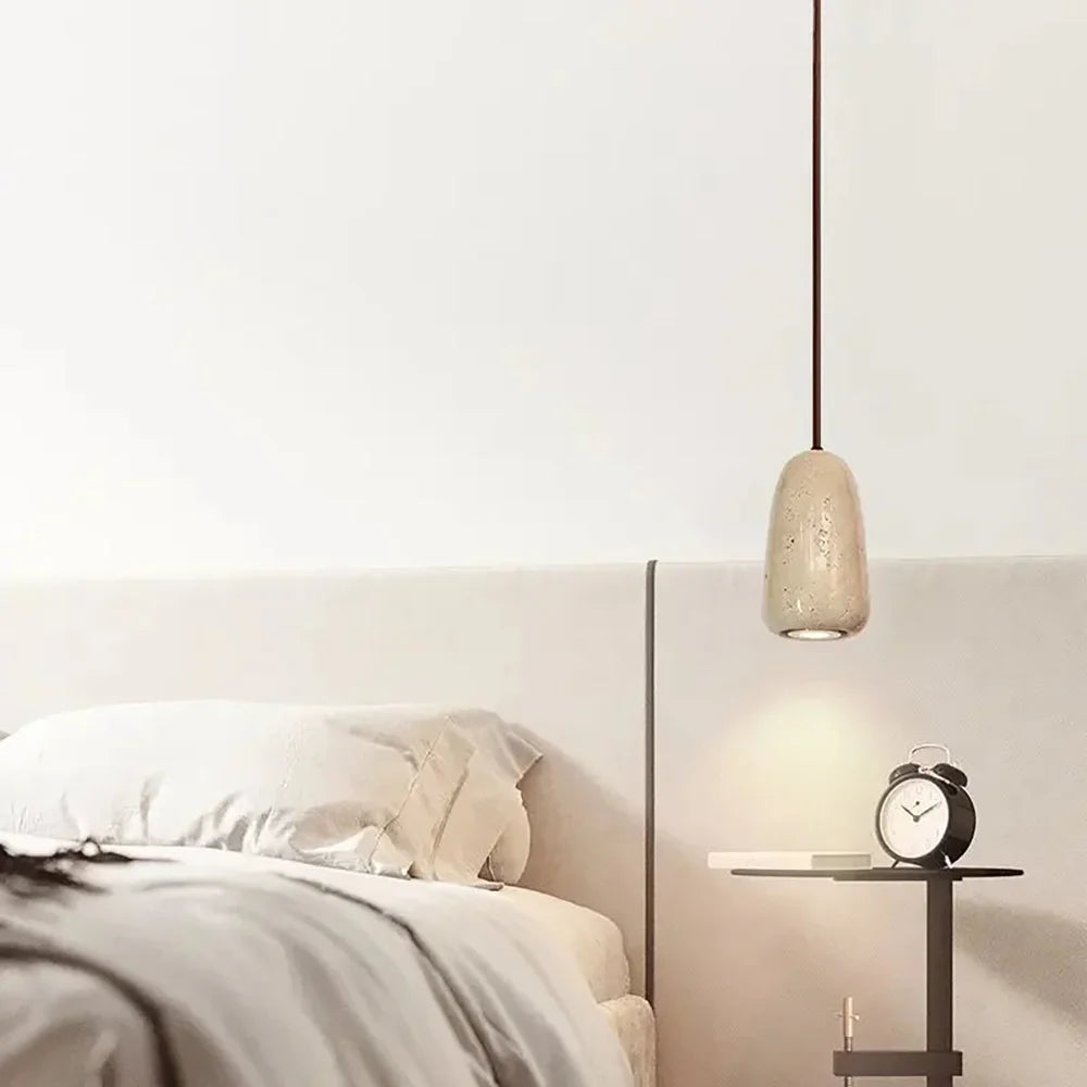 Luxe Travertijn Cilindrische Hanglamp