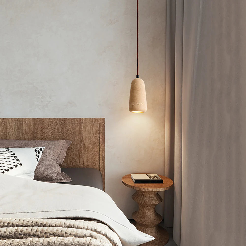 Luxe Travertijn Cilindrische Hanglamp