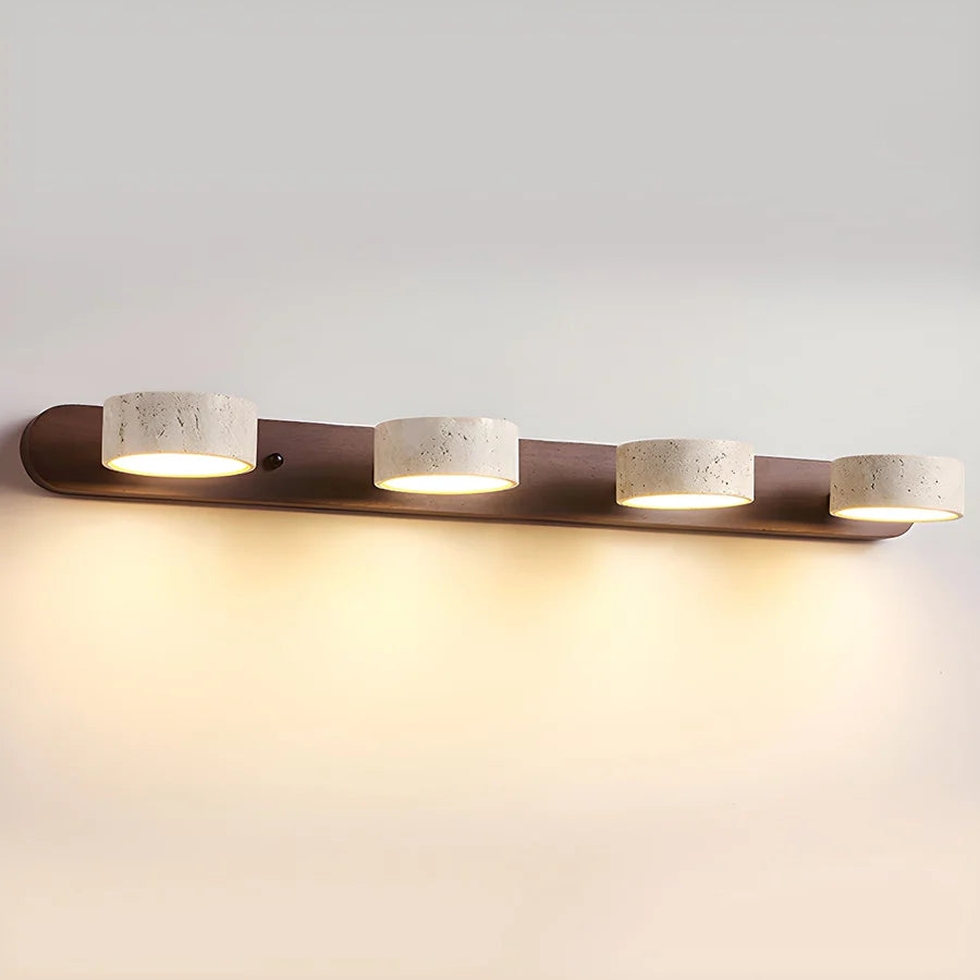 Travertin Duo Lamp Beugel Wandlamp – Natuurlijke Warmte in Modern Design