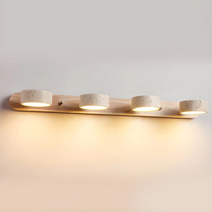 Travertin Duo Lamp Beugel Wandlamp – Natuurlijke Warmte in Modern Design