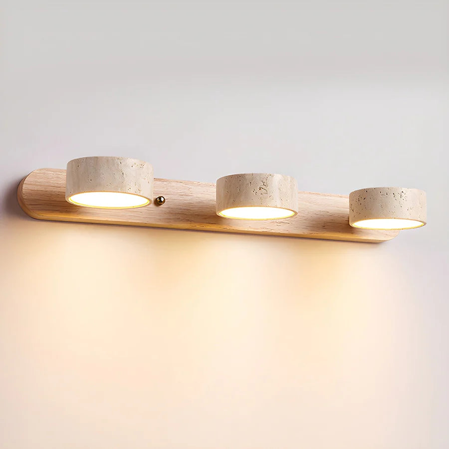 Travertin Duo Lamp Beugel Wandlamp – Natuurlijke Warmte in Modern Design