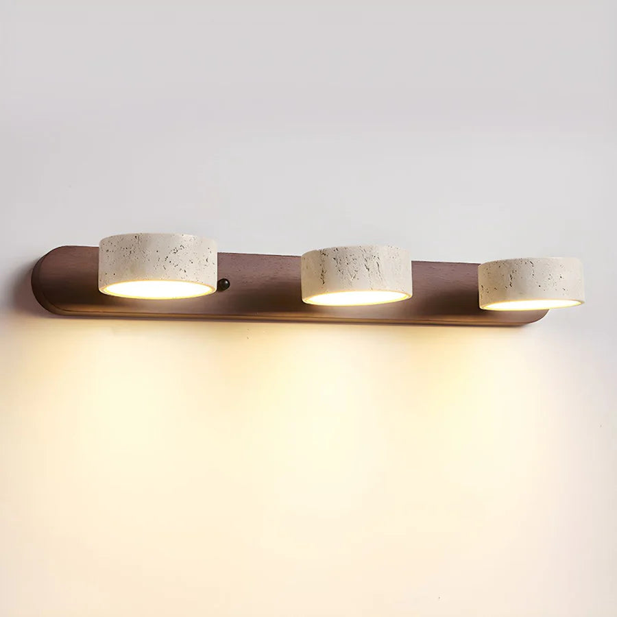 Travertin Duo Lamp Beugel Wandlamp – Natuurlijke Warmte in Modern Design
