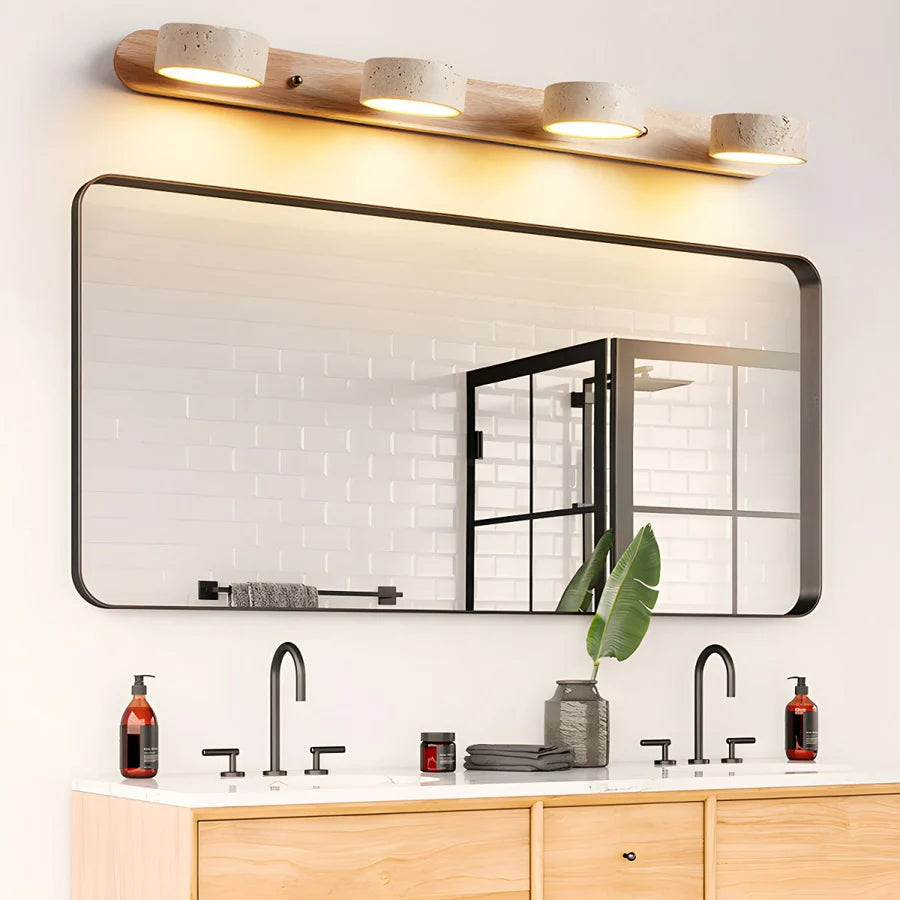 Travertin Duo Lamp Beugel Wandlamp – Natuurlijke Warmte in Modern Design