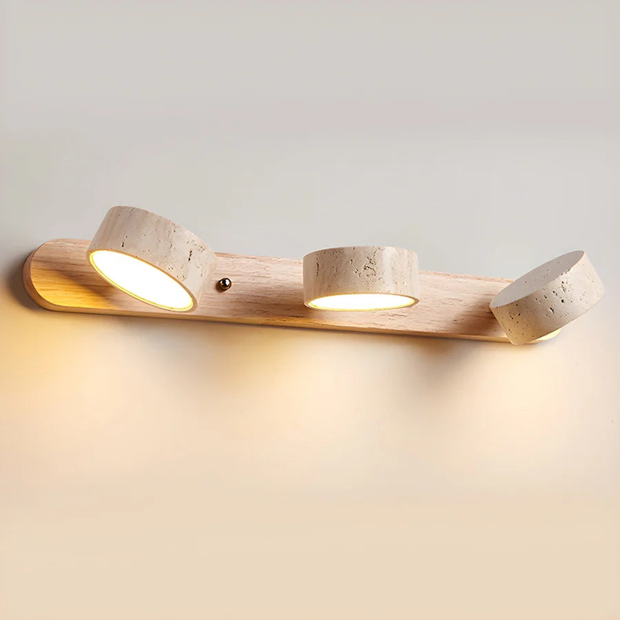 Travertin Duo Lamp Beugel Wandlamp – Natuurlijke Warmte in Modern Design