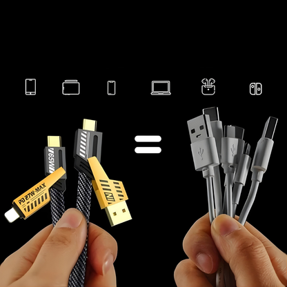 USB Kabel Snellaad Multi Compatibel Nylon Gevlochten Oplaadkabel