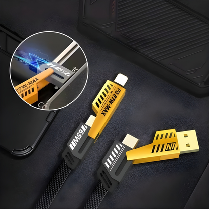 USB Kabel Snellaad Multi Compatibel Nylon Gevlochten Oplaadkabel