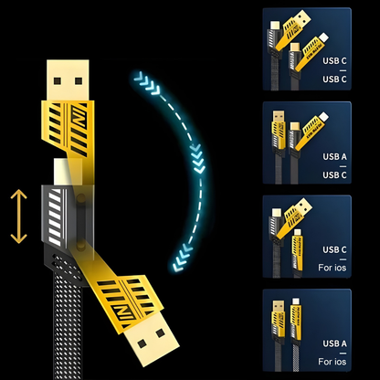 USB Kabel Snellaad Multi Compatibel Nylon Gevlochten Oplaadkabel