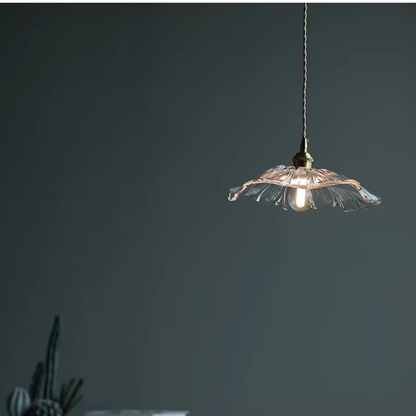Retro Bloemvorm Glazen Hanglamp