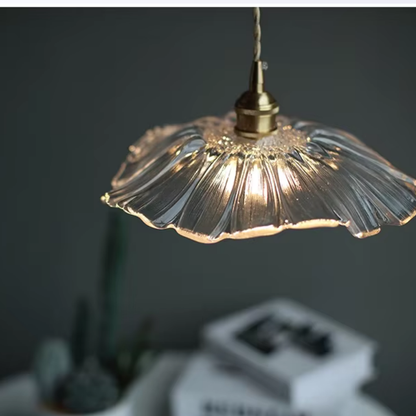 Retro Bloemvorm Glazen Hanglamp