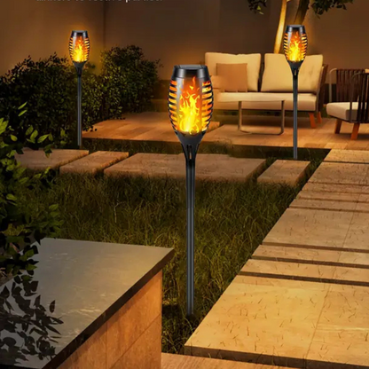 Solar LED Tuinlampen met Flikkerende Vlam – Set van 4/8/12 Stuks