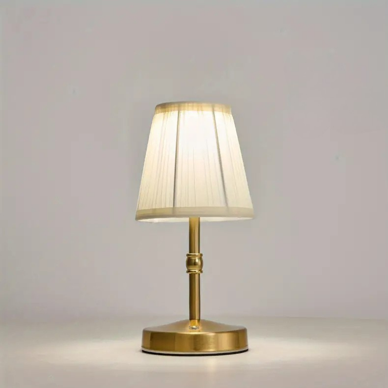 Cordless Antique Brass LED Tafellamp – Warm Licht, Klassieke Stijl