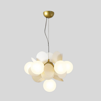 Kleurrijke LED Hanglamp met Glazen Bloemdesign