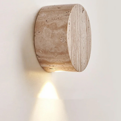 LED Scandinavisch Geel Travertin Steen Wandlamp