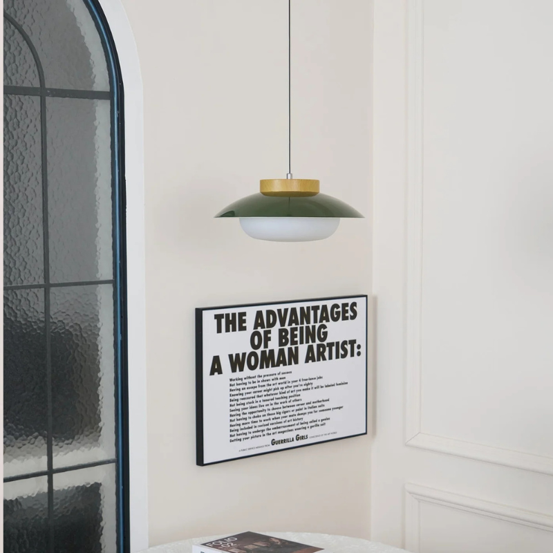 Scandinavisch Design Hanglamp met Houten Accent