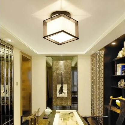 Elegante Plafondlamp met Stoffen Kap