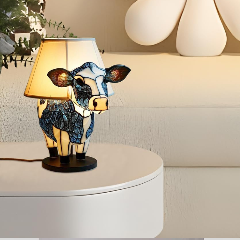 Tiffany Stijl Grillig Koe Tafellamp