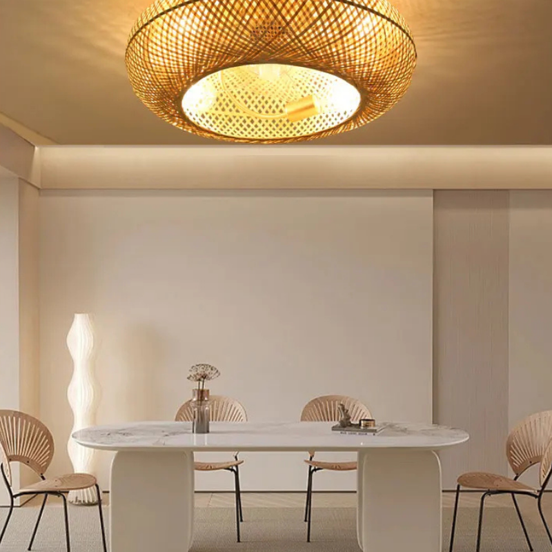 BambooAir | Moderne Plafondventilator met LED Licht en Afstandsbediening