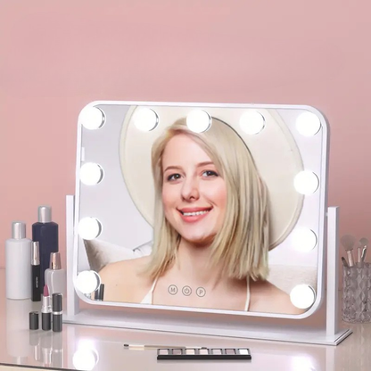 Hollywood LED Make-up Spiegel | 360° Draaibaar & 3 Kleurmodi