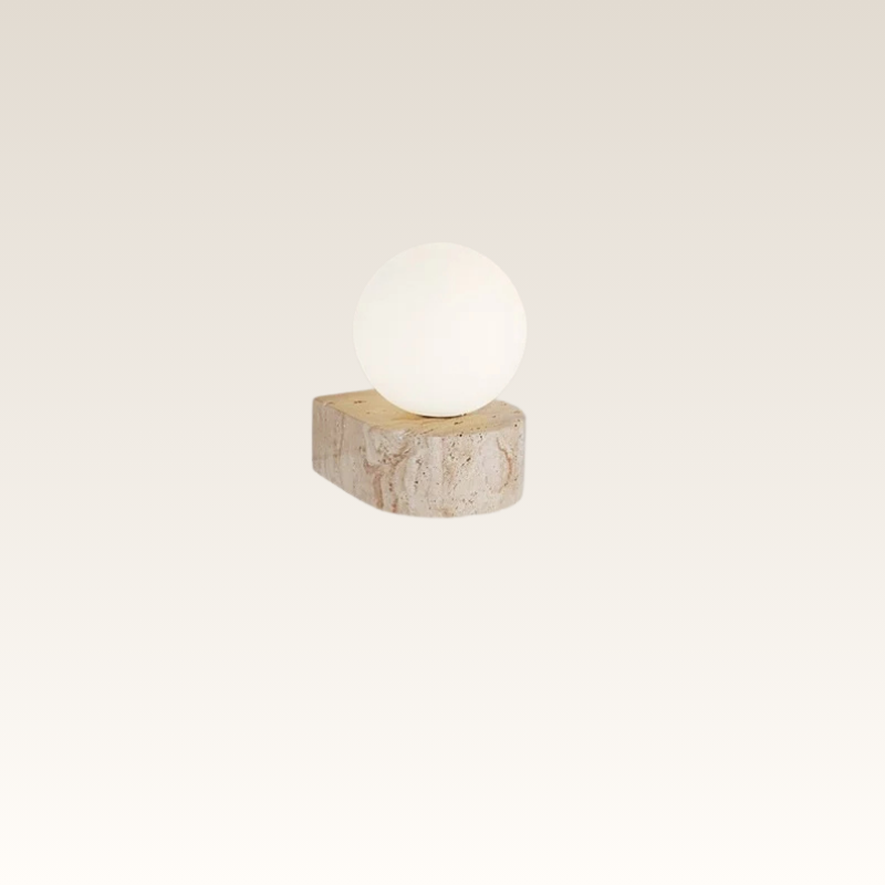 LED Scandinavisch Geel Travertin Steen Wandlamp