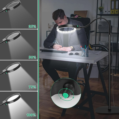Vergrootlamp LED Zwanenhals Optisch Acryl Lees Hobby Werklicht