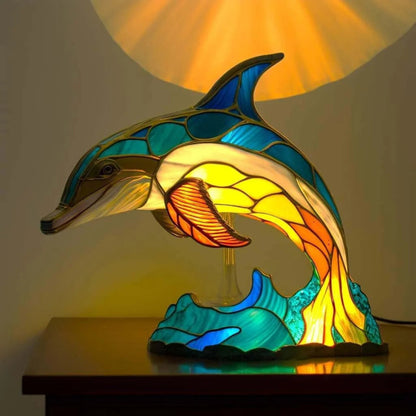 Tafellamp Tiffany Dieren Design Glas Decoratieve Verlichting