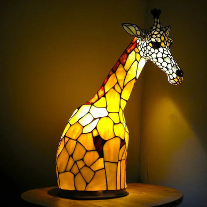 Tafellamp Tiffany Dieren Design Glas Decoratieve Verlichting