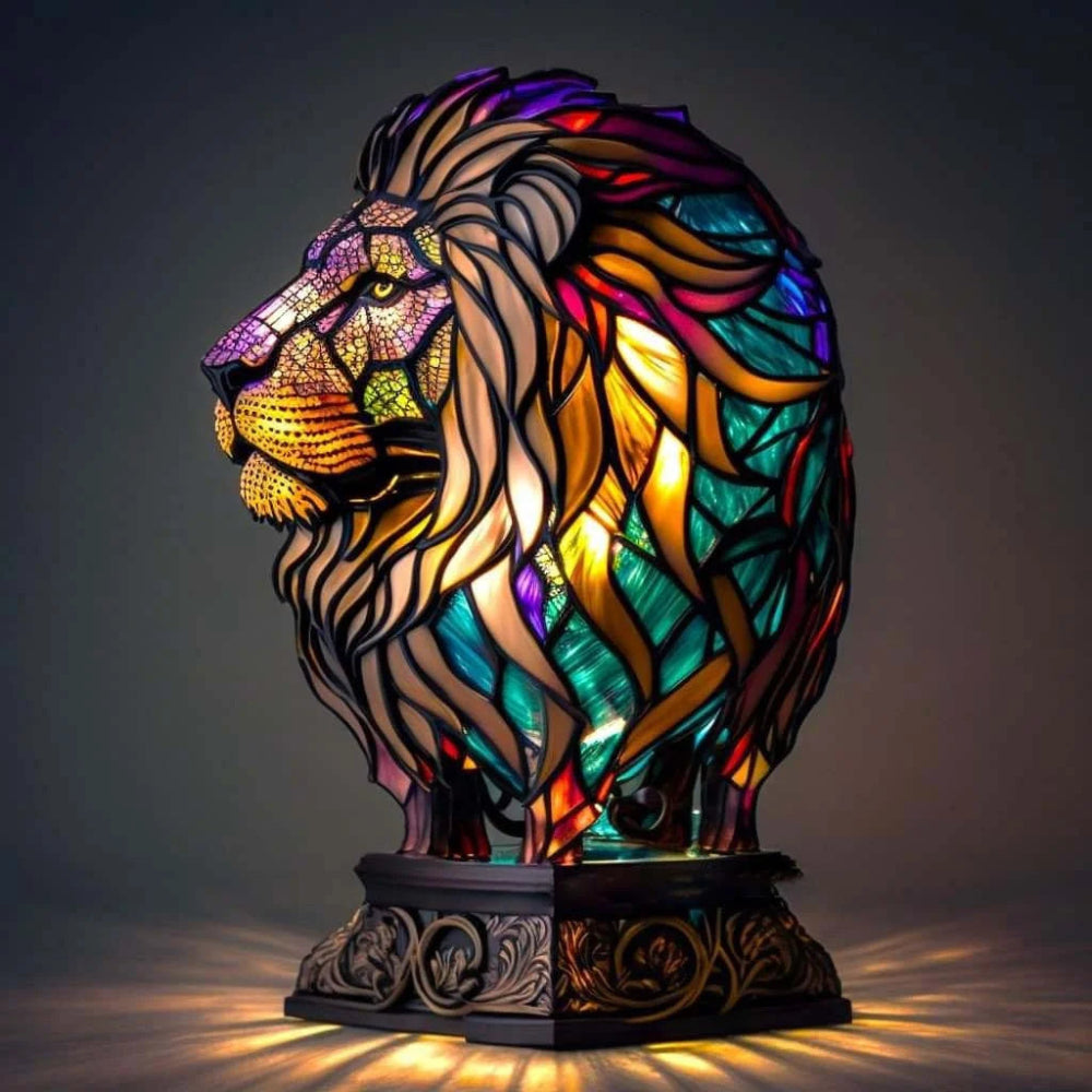 Tafellamp Tiffany Dieren Design Glas Decoratieve Verlichting