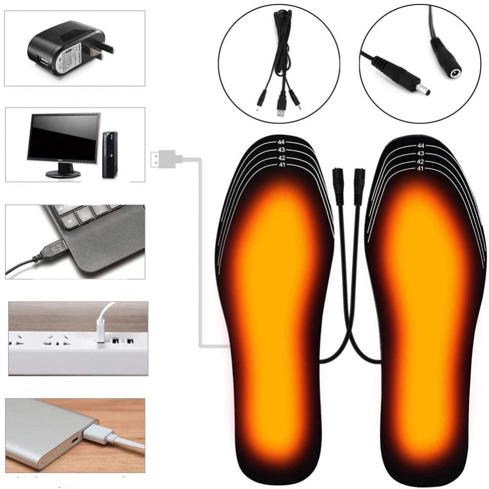 Verwarmde Inlegzolen Oplaadbaar USB Warmte Winter