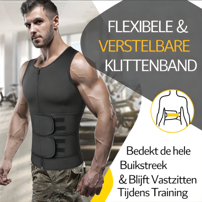 Vest Sauna Neopreen Compressie Trainingsvest Heren