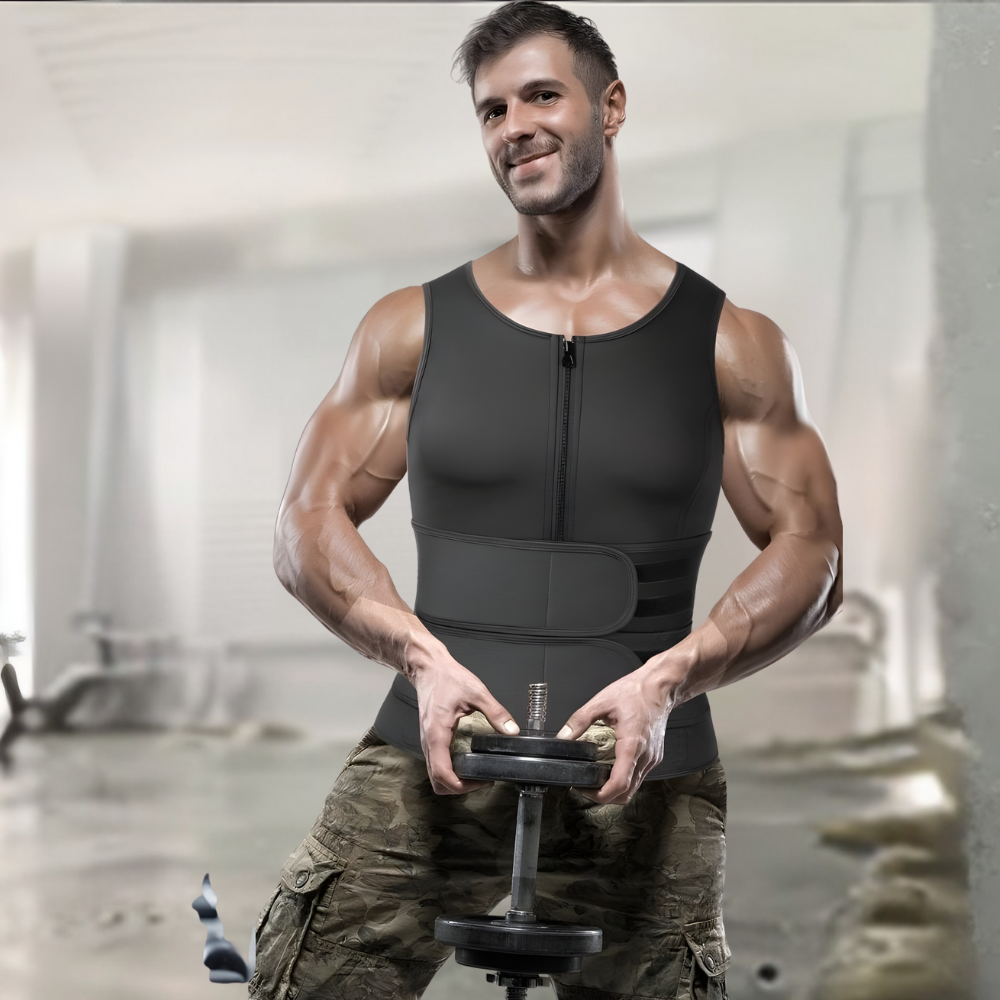 Vest Sauna Neopreen Compressie Trainingsvest Heren